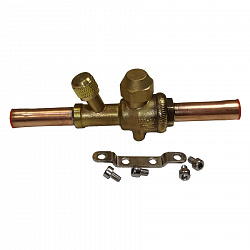 Вентиль шаровый 1/2" QFT 12V со штуцером