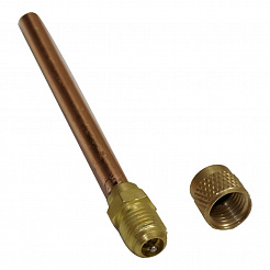 Штуцер с к/м трубкой 1/4" (0,7мм х 80мм), клапан Шредера